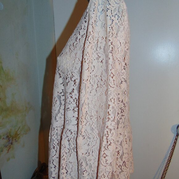 Joie Floral Lace Blouse Top Womens Small Boho Textured Back Button Long Sleeve - Picture 4 of 13